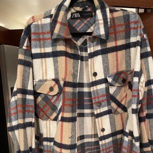 ZARA Plaid Shacket with Burberry Pattern